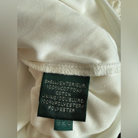 Lauren Ralph Lauren Crocheted Sheath Dress White Size PM - Picture 5 of 5